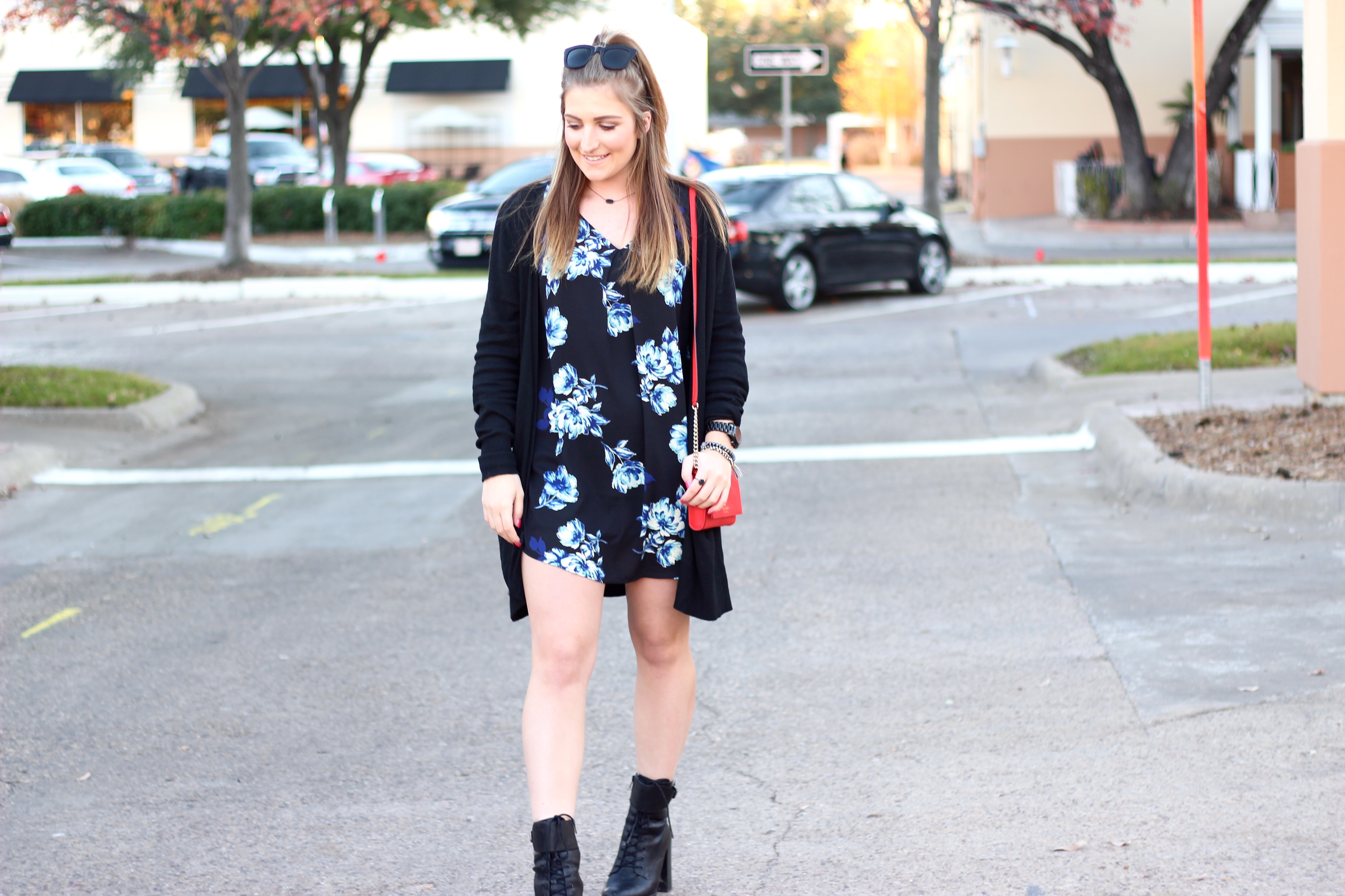 walking girl in dallas with an edgy look