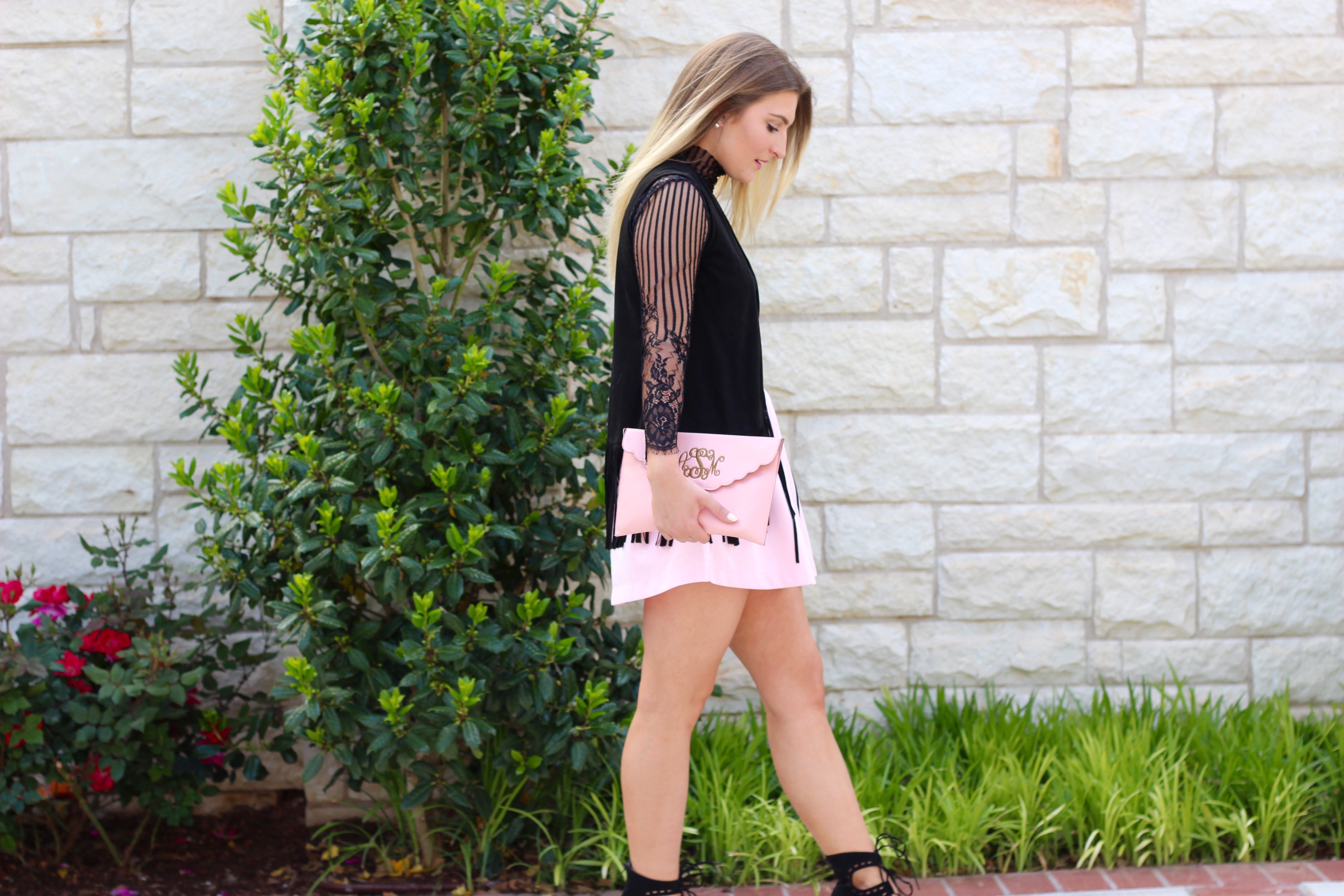 lingerie and a girly skirt - Lingerie Outfit By Day by popular Texas fashion blogger Audrey Madison Stowe