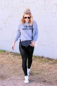 I'm like 104% Tired Athleisure wear by lifestyle and fashion blogger Audrey Madison Stowe