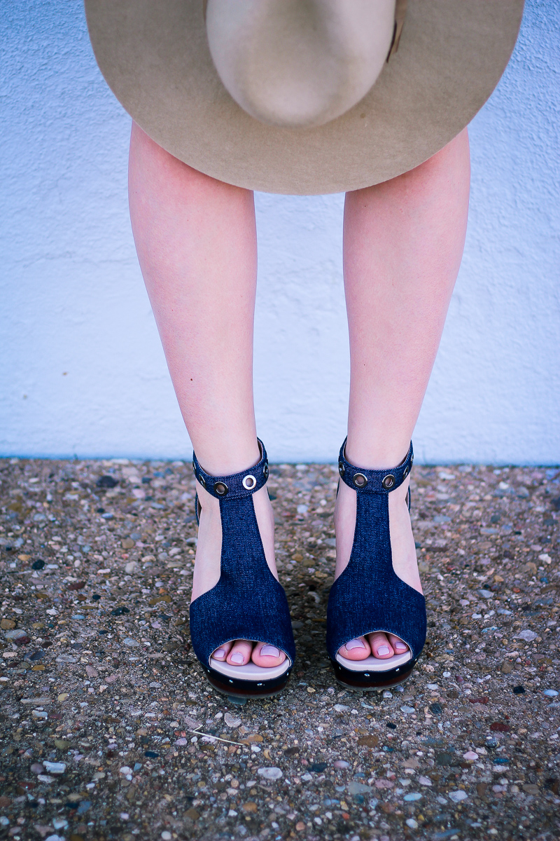 Spring Denim Heels With Jambu Footwear | by life and fashion blogger Audrey Madison Stowe
