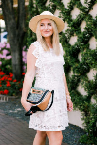 White Lace Dress For Easter by lifestyle and fashion blogger Audrey Madison Stowe