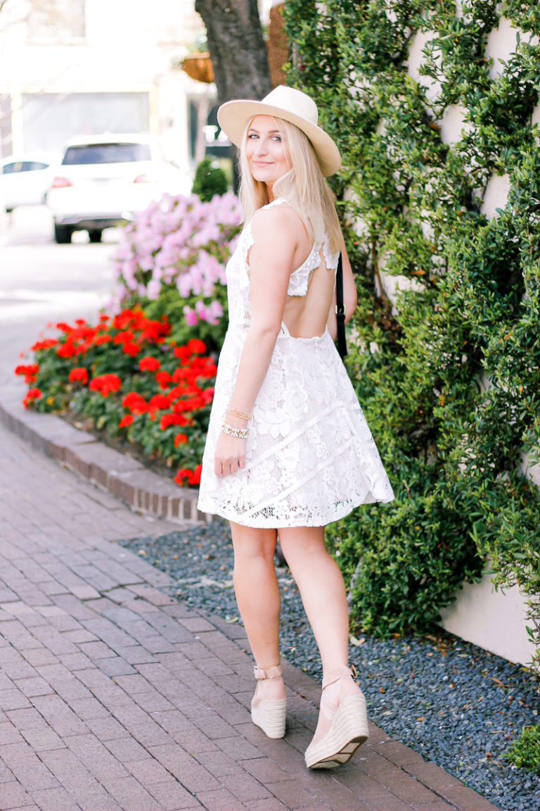 White Lace Dress For Easter - Audrey Madison Stowe