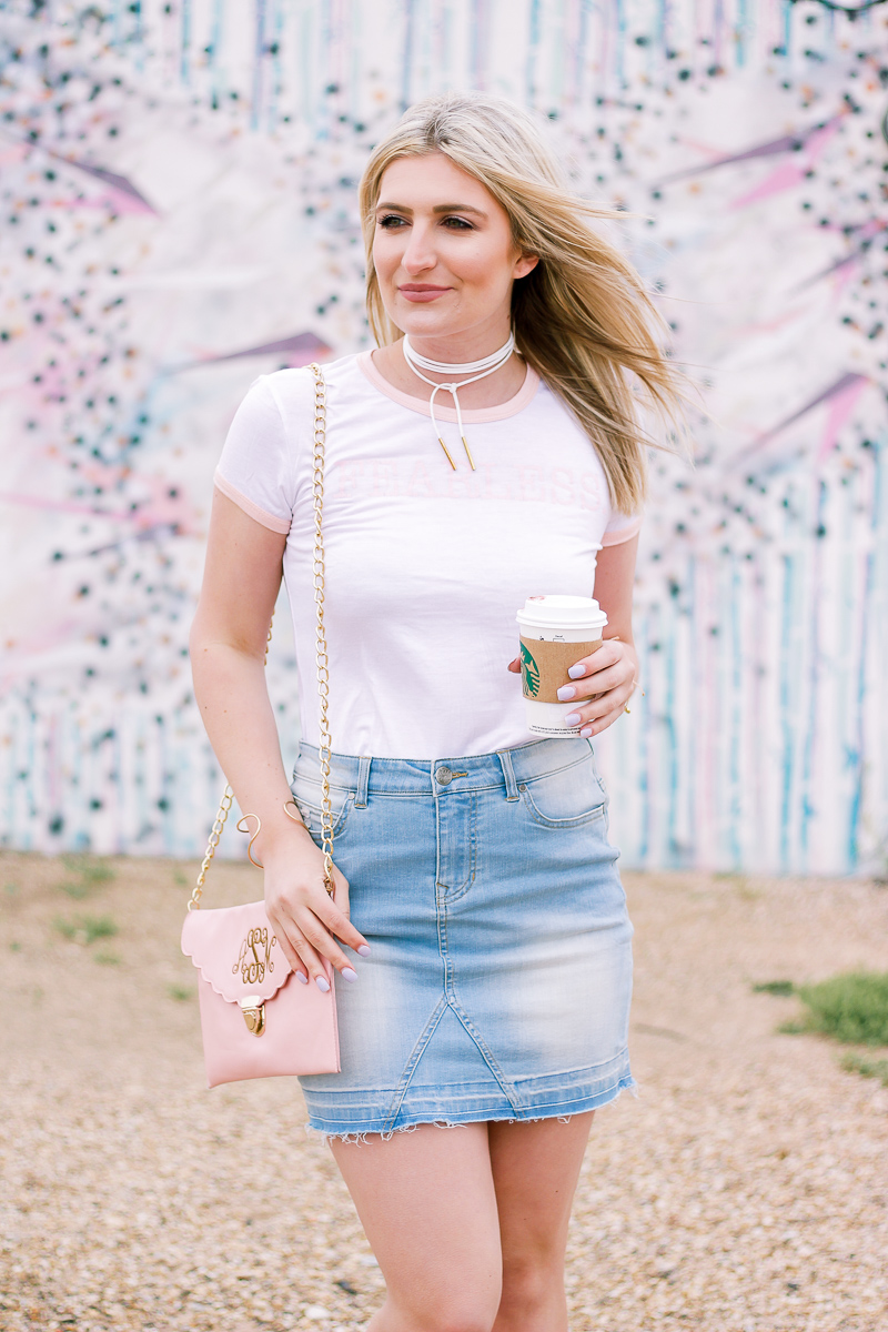 How To Style A Denim Skirt Two Ways by Audrey Madison Stowe a lifestyle and fashion blogger