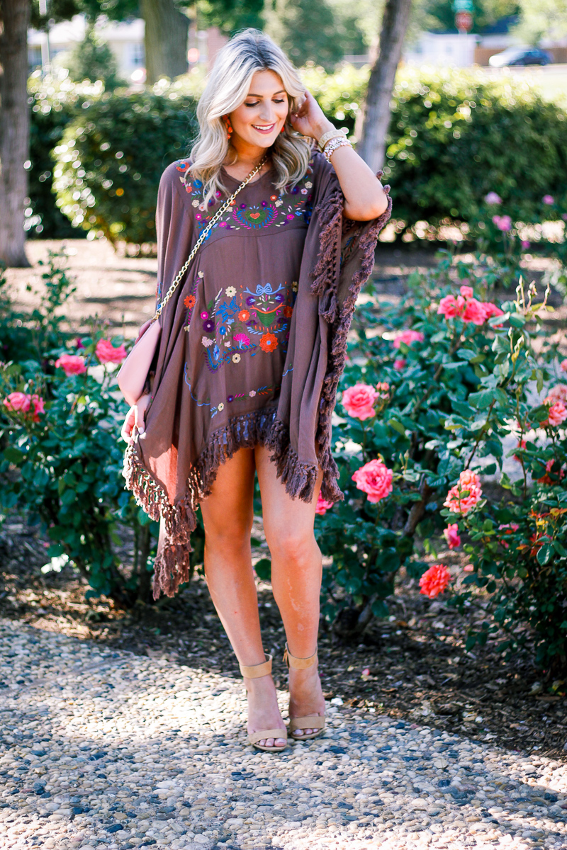 Styling A Spring Poncho by Audrey Madison Stowe lifestyle and fashion blogger