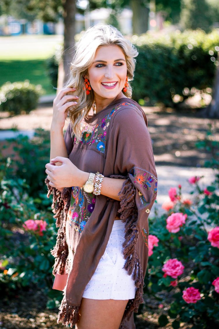 Styling A Spring Poncho - Audrey Madison Stowe