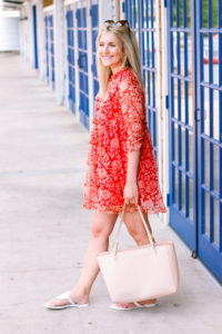 Babydoll red dress | Summer/Spring Friendly | Friday Favorites | lifestyle and fashion blogger Audrey Madison Stowe