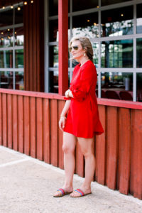 VIP Statement Sleeves Red Dress | https://www.vipme.com/solid-red-ruffle-half-sleeve-a-line-mini-dress_pV0004032101?utm_source=pinterest&utm_medium=SI&utm_campaign=Audrey_Stowe | Use code Audrey569 to get $5 off your order | Fashion and lifestyle blogger | @VIPme @pinner6892317