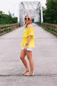A Colorful Summer | Yellow and Fiesta Earrings | Fashion and lifestyle college blogger Audrey Madison Stowe|