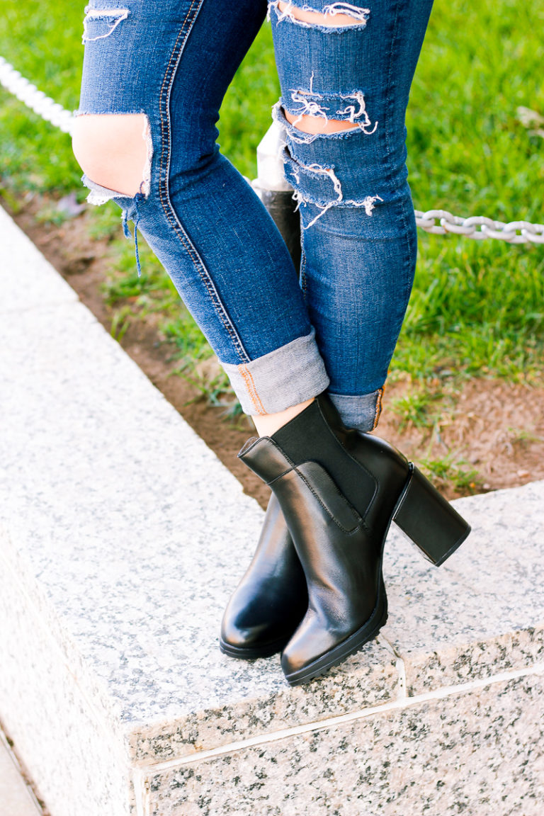 Black Booties to Transition from Seasons - Audrey Madison Stowe