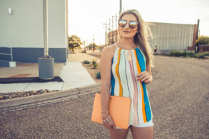 One last Summer Outfit | Audrey Madison Stowe a lifestyle and fashion blog | striped loft tee