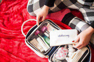 What's in my Travel Toiletry Bag with Steripod | Audrey Madison Stowe a fashion and lifestyle blogger