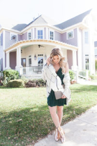 Holiday Inspired Look | Pine Green Dress To Make You Stand Out | Audrey Madison Stowe a fashion and lifestyle blogger