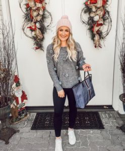 boohoo pom pom sweater | Winter Fashion | Audrey Madison Stowe a fashion and lifestyle blogger