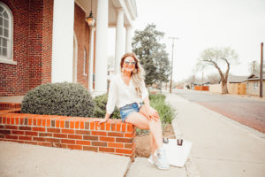 White Blouse + Sporty Flat For Every Day | Audrey Madison Stowe a fashion and lifestyle blogger