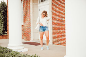 White Blouse + Sporty Flat For Every Day | Audrey Madison Stowe a fashion and lifestyle blogger