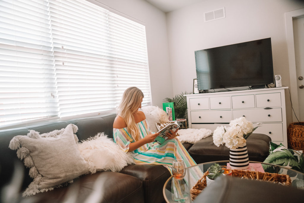 Apartment Living Room Reveal | Welcome To Our Crib | Home Tour featured by popular Texas life and style blogger Audrey Madison Stowe