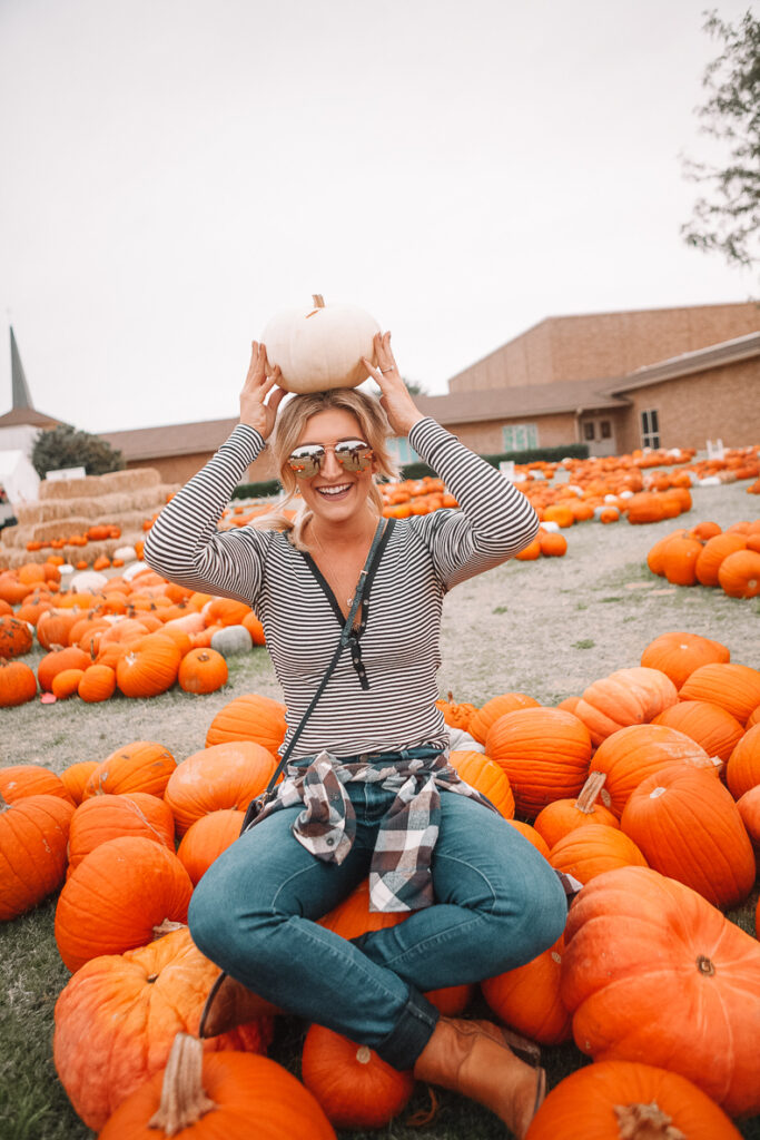 Pumpkin Patch | Halloween | Happy Halloween! | Casual Fall Outfit featured by top Texas fashion blog Audrey Madison Stowe