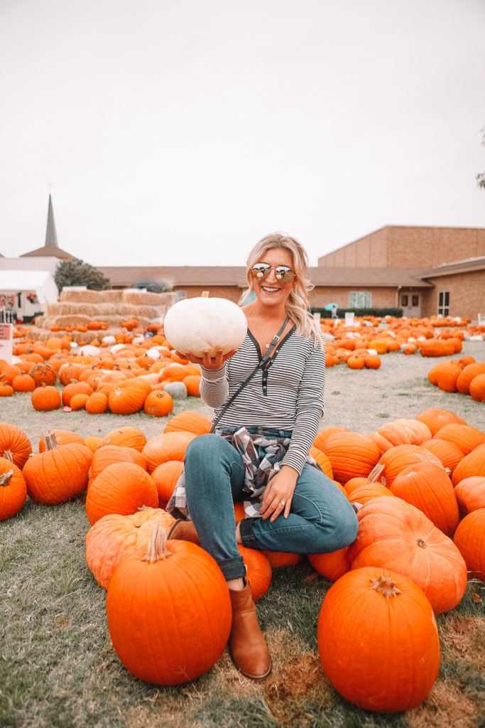 Pumpkin Patch | Halloween | Happy Halloween! | Casual Fall Outfit featured by top Texas fashion blog Audrey Madison Stowe