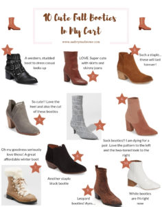 10 Cute Fall Booties In My Shopping Cart | Audrey Madison Stowe a Fashion and lifestyle blogger