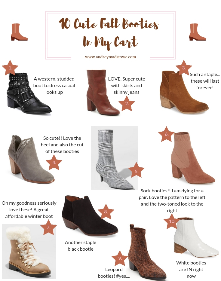 DSW | Nordstrom | Nordstrom Rack | Target | 10 Fall Booties In My Shopping Cart + A Sneaker Bootie You'll Love featured by top Texas fashion blogger Audrey Madison Stowe