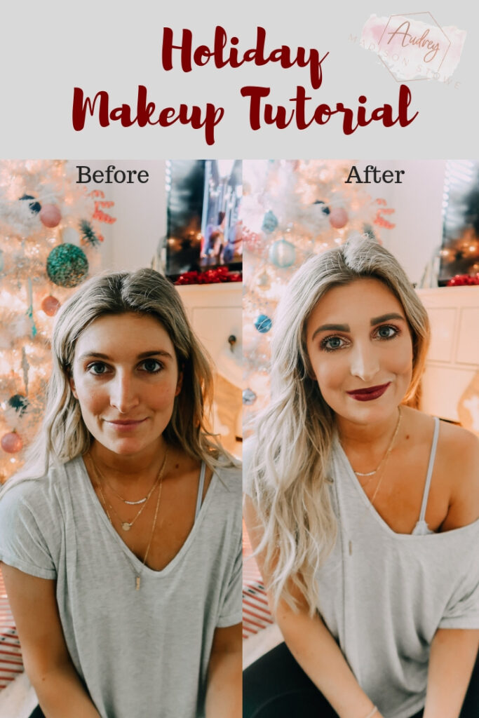 YouTube | Christmas Party Makeup | Holiday Makeup Tutorial featured by top Texas beauty blogger Audrey Madison Stowe