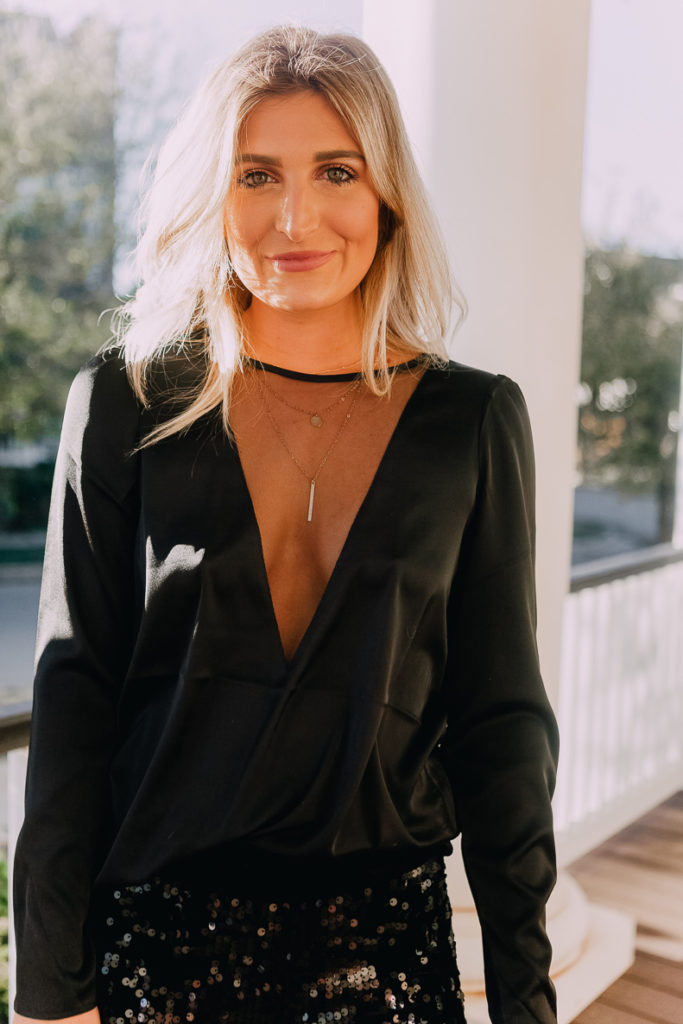 All black sequin outfit | Lookbook | The Cutest New Years Eve Looks featured by top Texas fashion blogger Audrey Madison Stowe