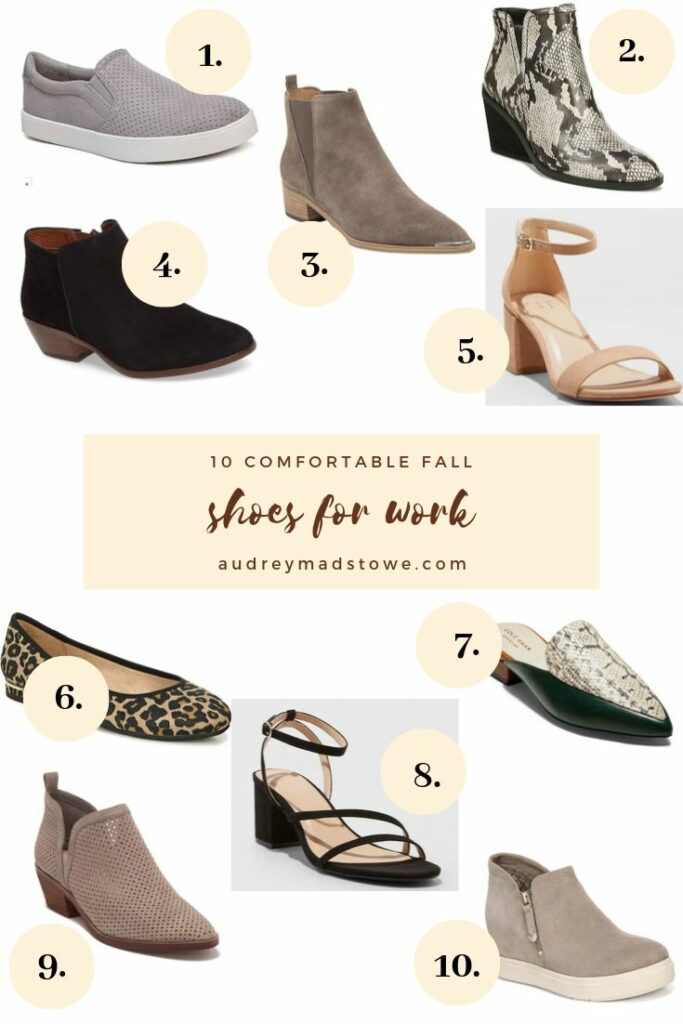 10 Comfortable Fall Shoes For Work | Audrey Madison Stowe a fashion and lifestyle blogger