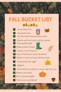 Fall Bucket List | Audrey Madison Stowe a fashion and lifestyle blogger