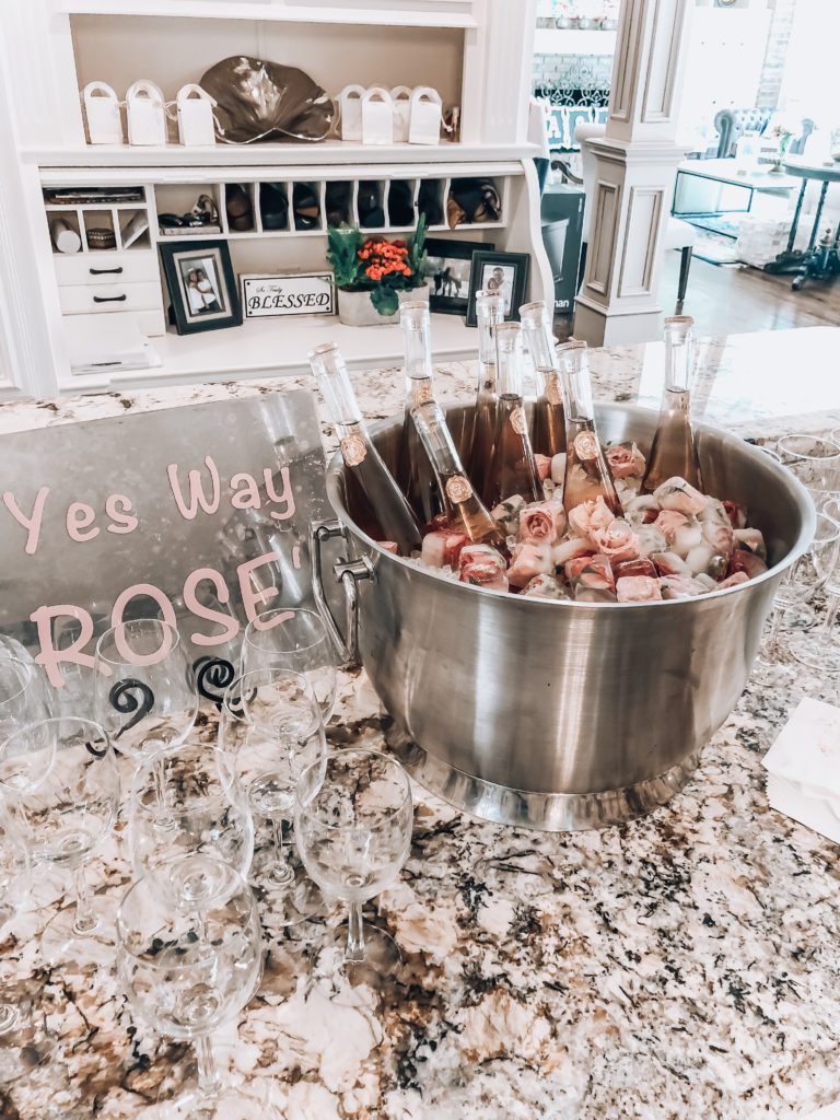 Rosè Station at Girly Bridal Shower | Audrey Madison Stowe a fashion and lifestyle blogger