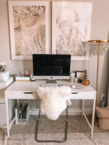 Neutral Wall Art in my Office | Audrey Madison Stowe a fashion and lifestyle blogger