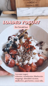Loaded Yogurt breakfast Idea | Healthy Meal Ideas | Healthy Dinner | Audrey Madison Stowe a fashion and lifestyle blogger