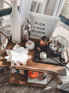 Fall Bar Cart | Audrey Madison Stowe a fashion and lifestyle blogger