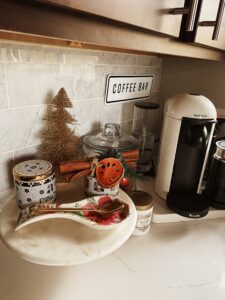 Holiday Coffee Bar Setup | Audrey Madison Stowe
