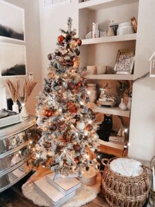Neutral Bronze Holiday Decor | Our Neutral Christmas Tree | Audrey Stowe a Texas fashion blogger