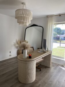 Light Fixtures | Boholight | Home office studio for girls