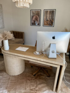 Chic Home Office Desk | Crate and Barrel Style | @audreymadstowe
