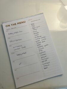 On the Menu, Notepad